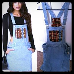 Forever 21 Denim Overall Dress