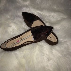 BRAND NEW-NEVER WORN chocolate brown-slip on flats