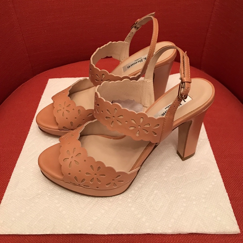 LK Bennett Nude Heeled Sandals (37)