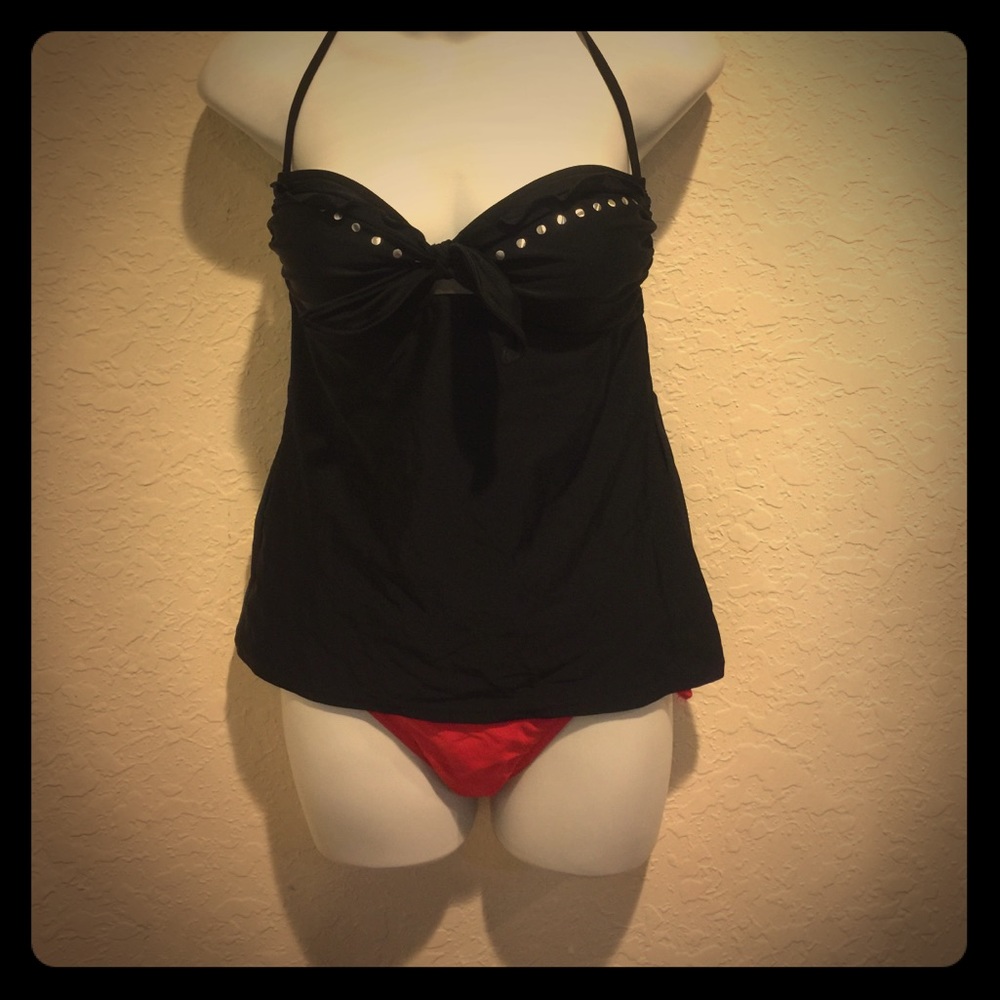 Black bathing suit top
