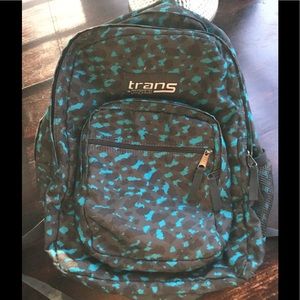 Trans by Jansport Turquoise Leopard Print Backpack