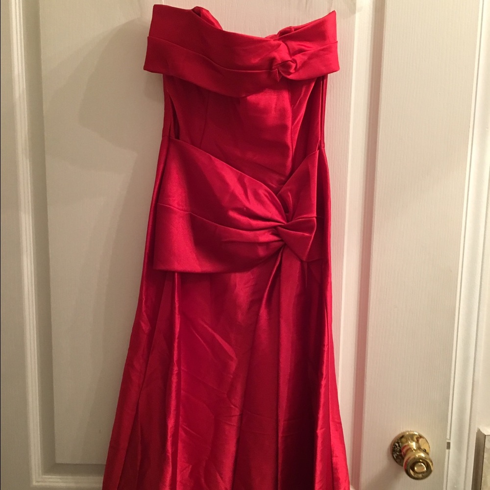 Red Satin Dress