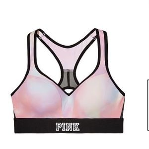 Pink sports bra