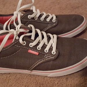 Grey and pink Vans Atwood low