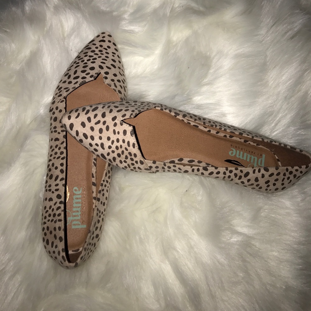 Brown and tan flats