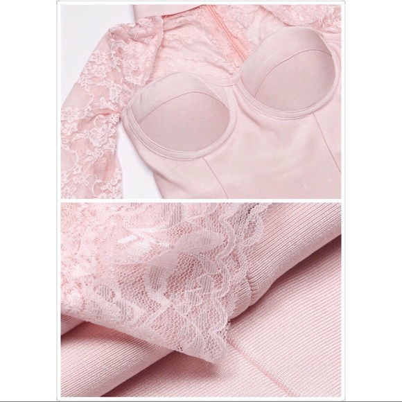 Bandage lace evening party bodycon dress - Picture 4 of 4