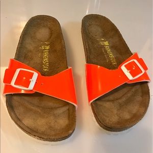 ✨Neon Orange Madrid Birkenstocks size 38