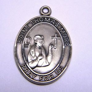 VINTAGE St.Thomas More sterling Signed medallion VINTAGE St.Thomas More sterling Signed medallion