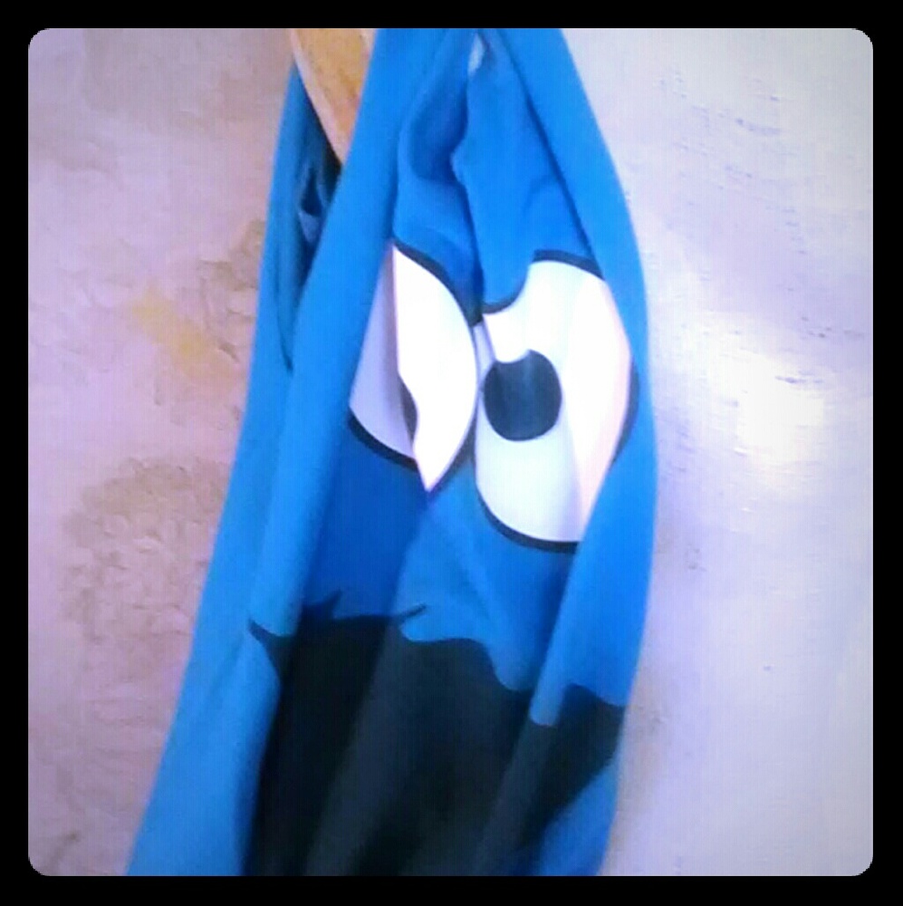 Upcycled T-Shirt Tote Bag: Cookie Monster