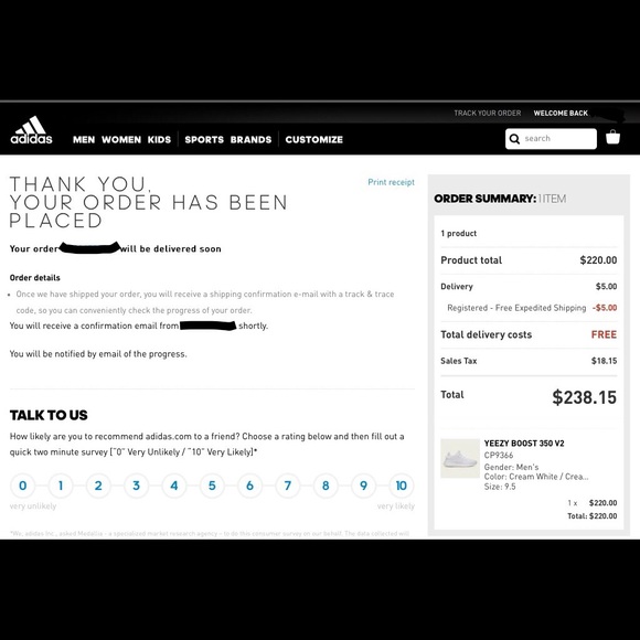 ADIDAS YEEZY BOOST V2 CREAM/WHITE SZ 9.5 - Picture 1 of 4
