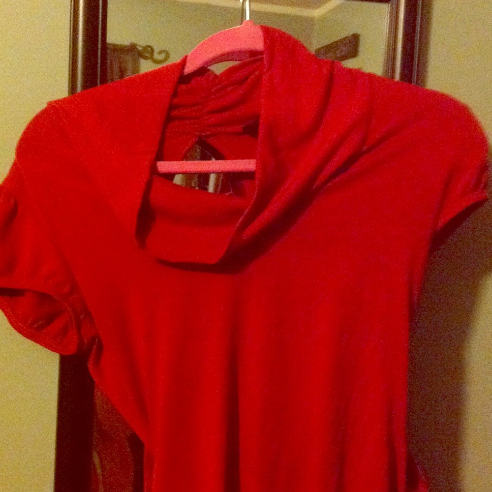 IZ Byer California Bright red dress top