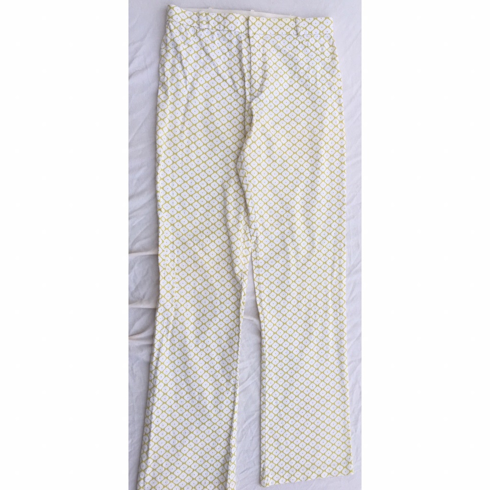 CAbi Lime Green And White Pants