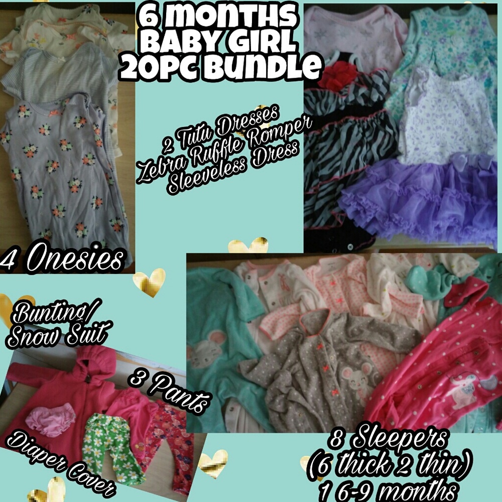 20pc Bundle 6 months Baby Girl