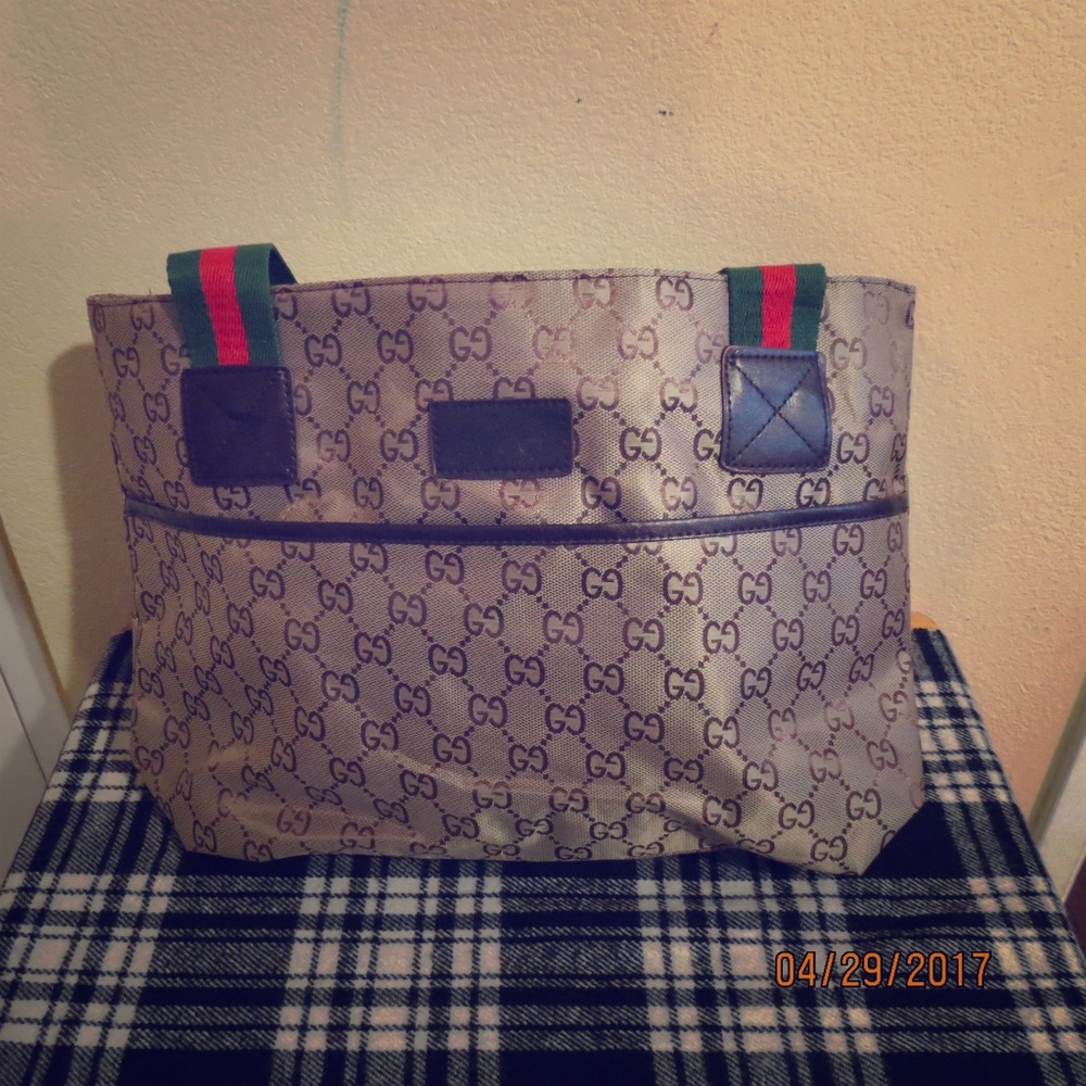 Brown tote bag