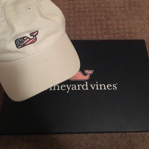Vinyard Vines White American Flag Hat