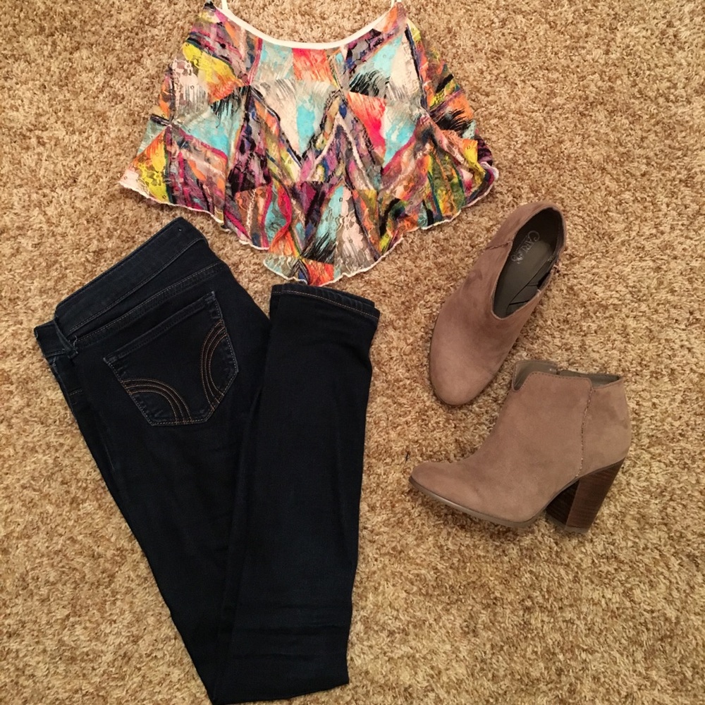 Colorful Flowy Crop Top