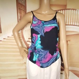 Bathing suit wrap around tank top cover up Sz L