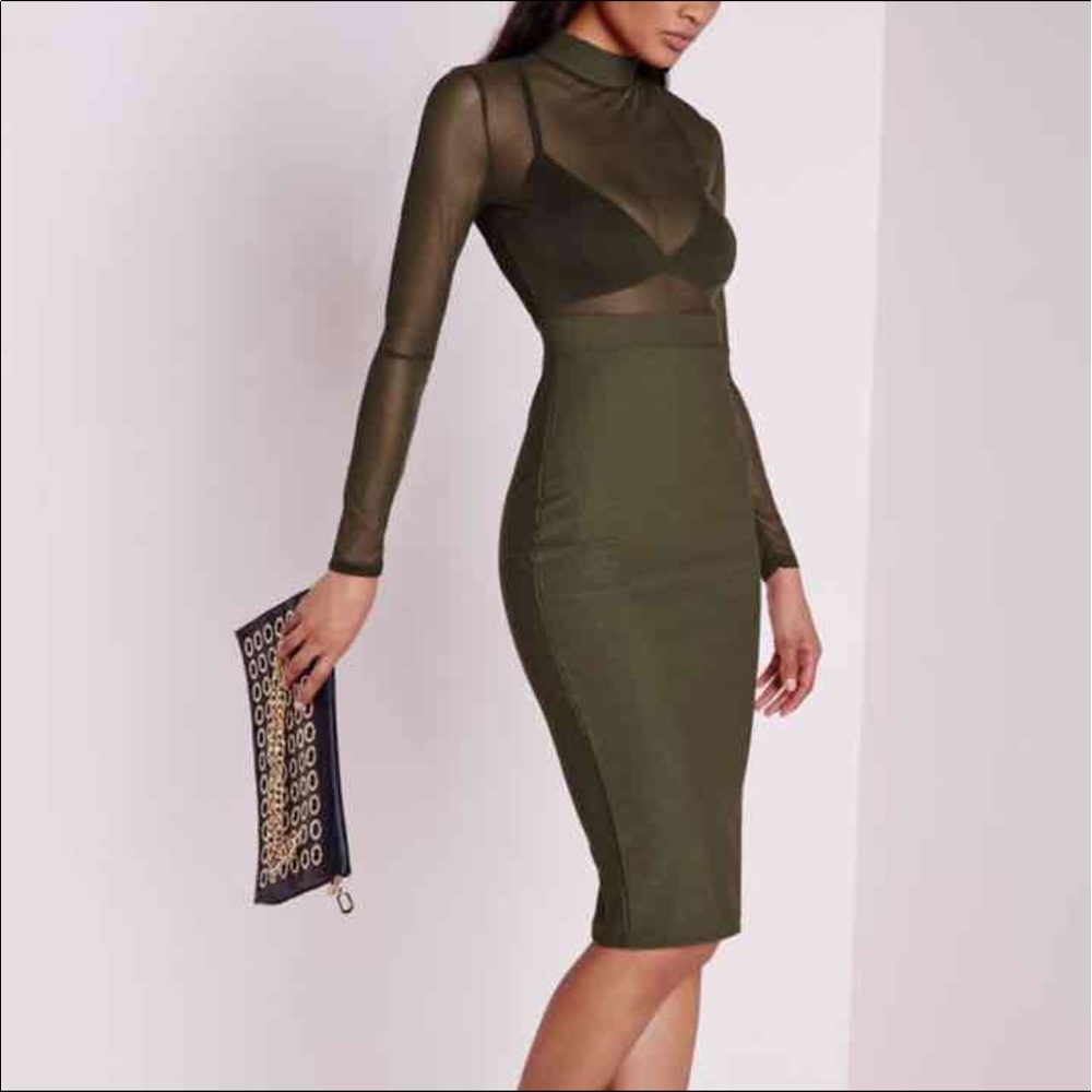 Missguided Olive Dress