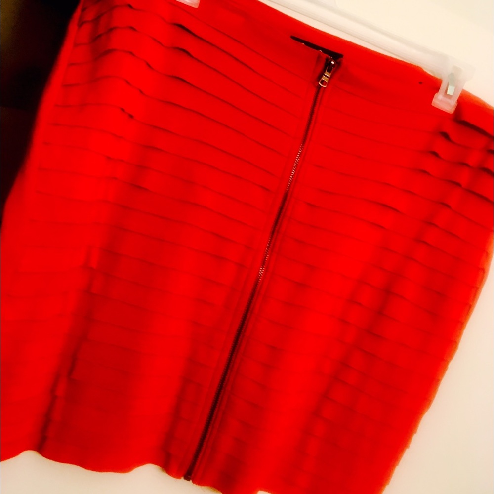 Red pencil skirt