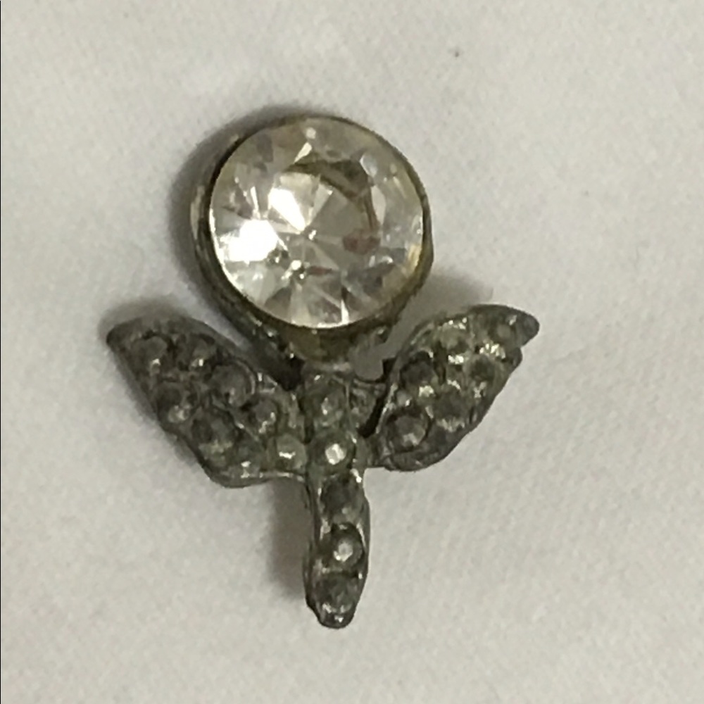 Vintage rhinestone flower pendant