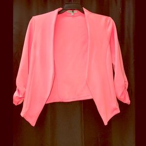 Bright pink, quarter sleeve blazer