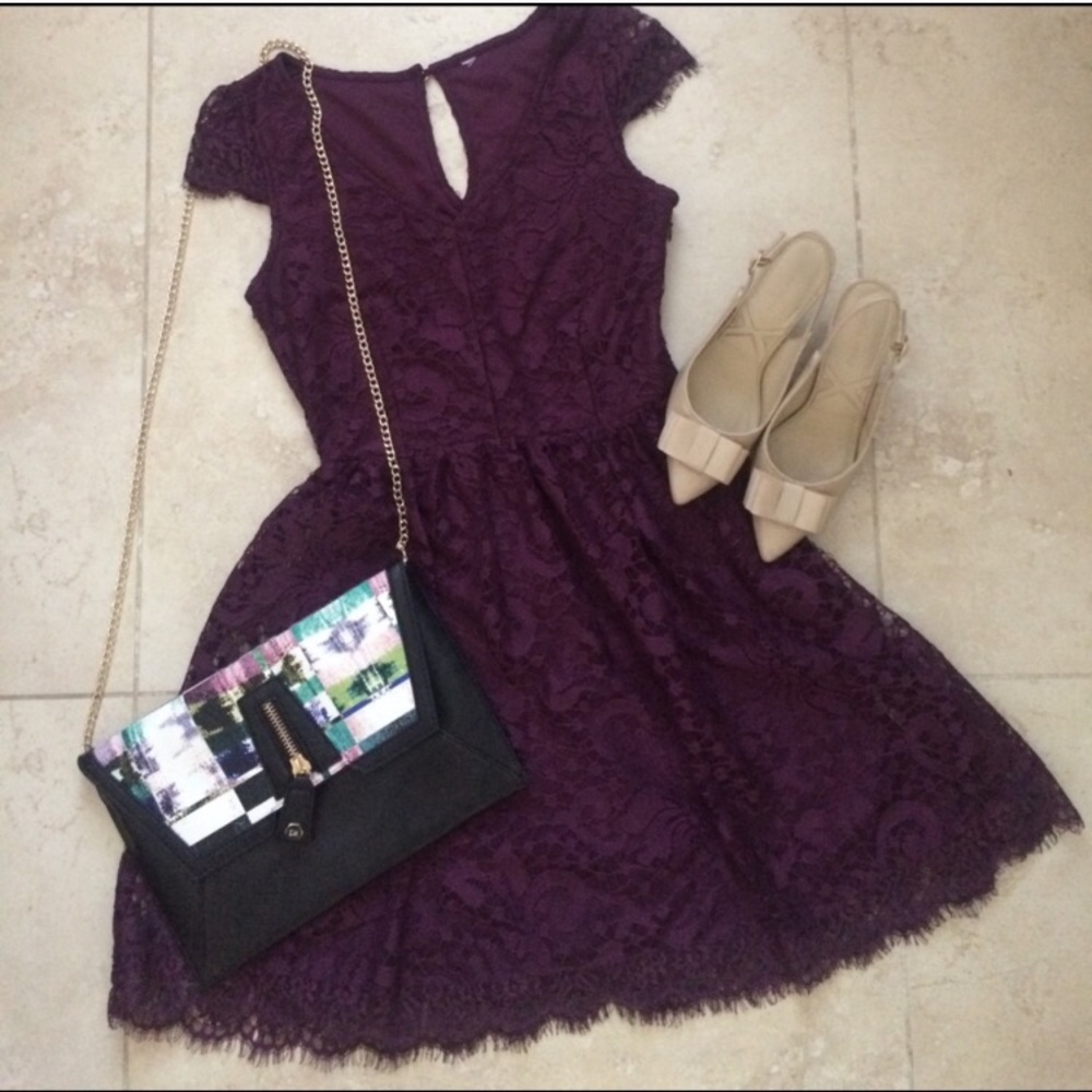 Purple Lace Summer Dress