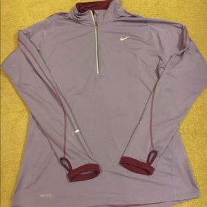 Nike Dri Fit Quarter Zip Long Sleeve (Large)