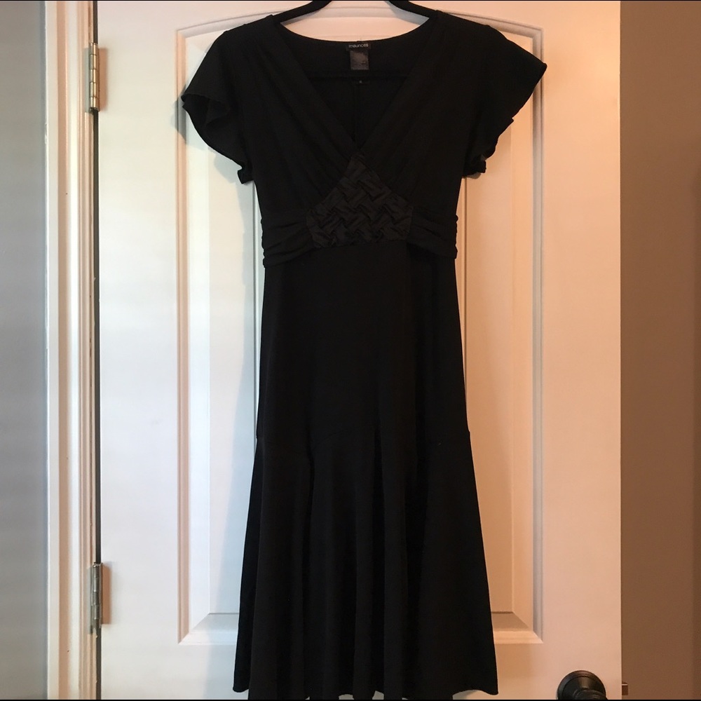 Black knee length dress