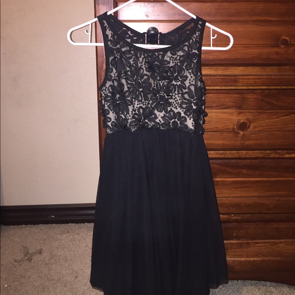 black high low dress