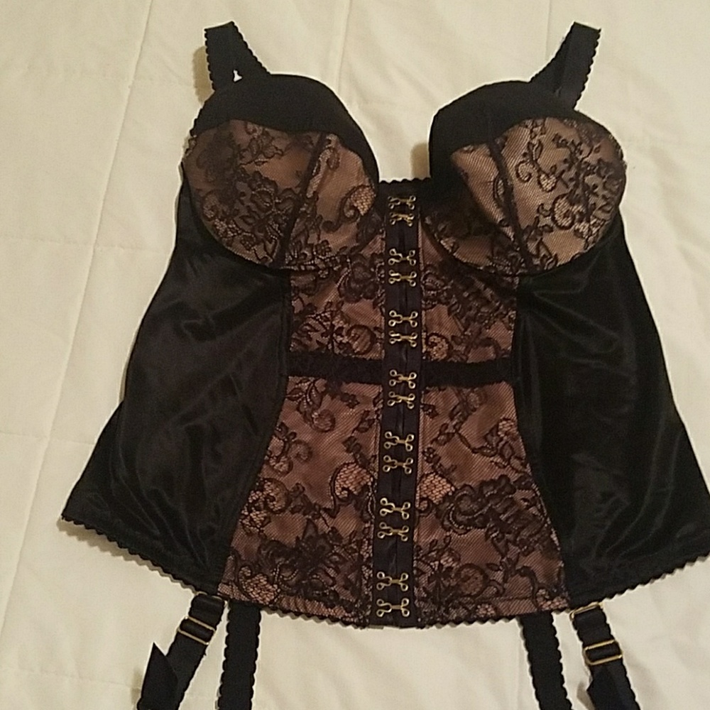 Gold and Black Lace Corset