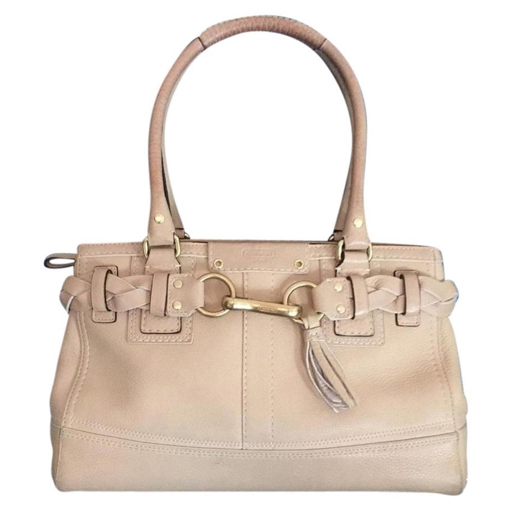 Coach Hampton Braided Satchel with Tassel