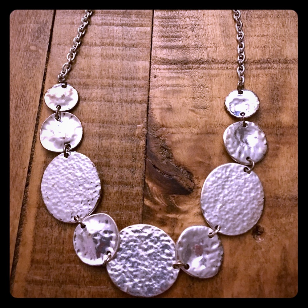 Silver statement necklace