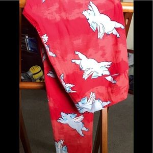 LuLaRoe PIGS FLYING One Size Leggings