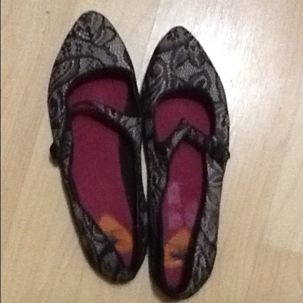 Rocket Dog Flats Black Lace