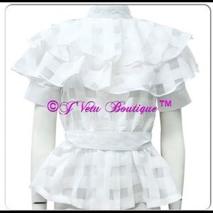 White Ruffle Blouse