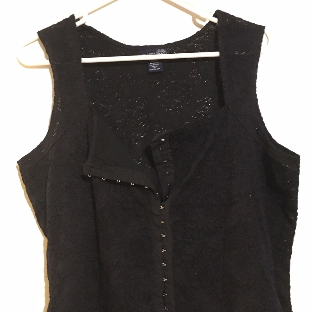 Black lace corset top 18