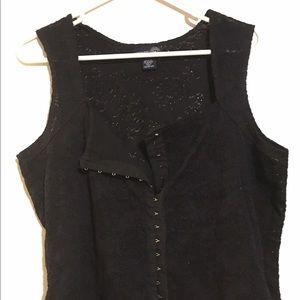 Black lace corset top 18
