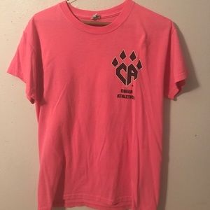 Neon Pink Cheer Athletics Logo T-Shirt