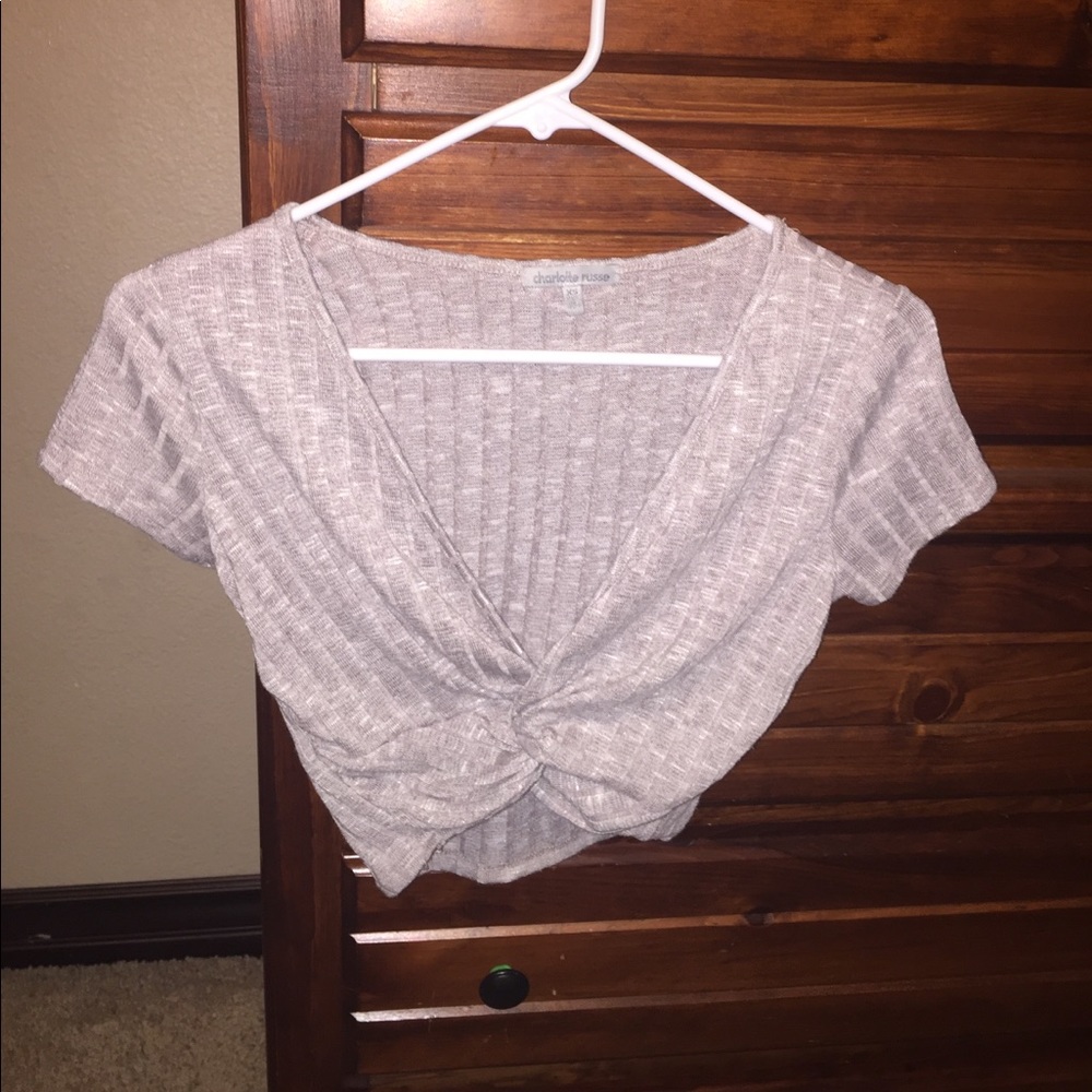cream crop top