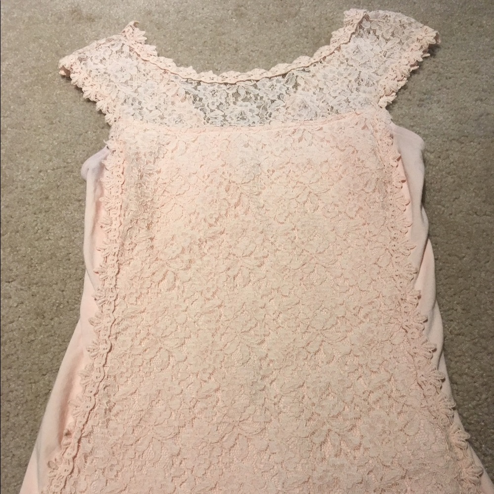 Pink Lacy Tank