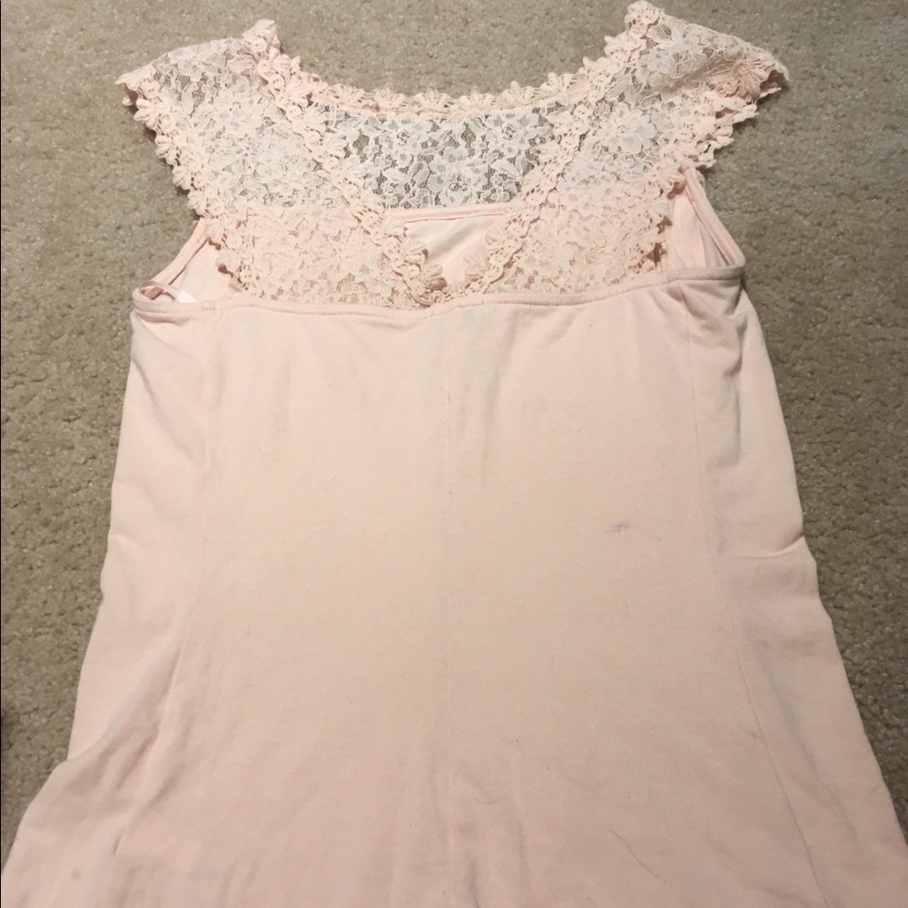 Pink Lacy Tank - Picture 2 of 3