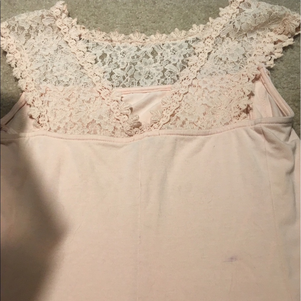 Pink Lacy Tank - Picture 3 of 3
