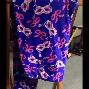 LuLaRoe MARDI GRAS MASKS Tall and Curvy Leggings