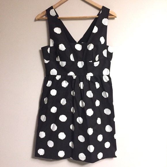 LOFT [Loft] Black Polka Dot Dress Sleeveless Cocktail from