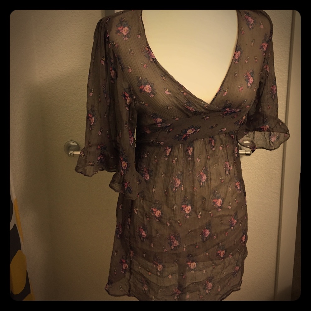 Betsey Johnson Boho floral top size 6