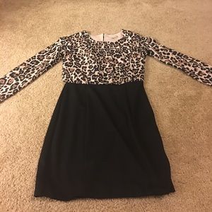 Leopard print business dress