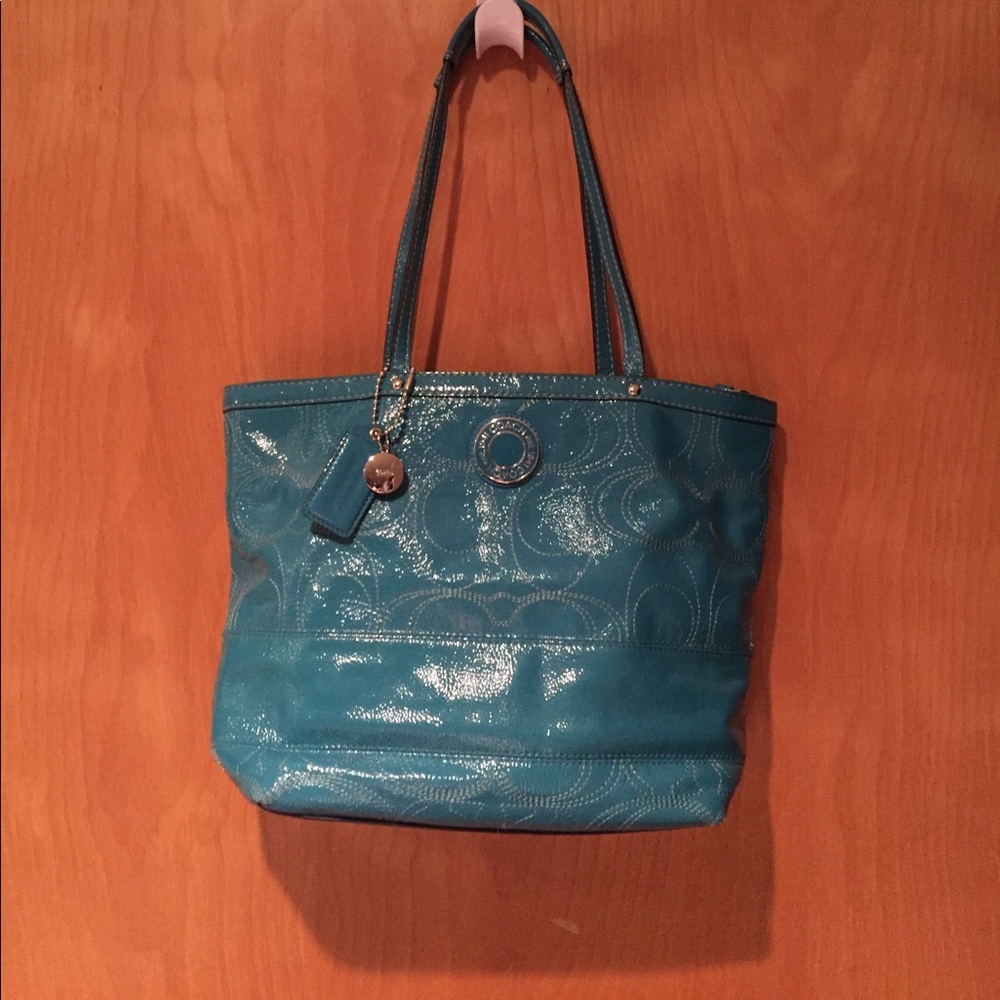 Coach bag turquoise-authentic