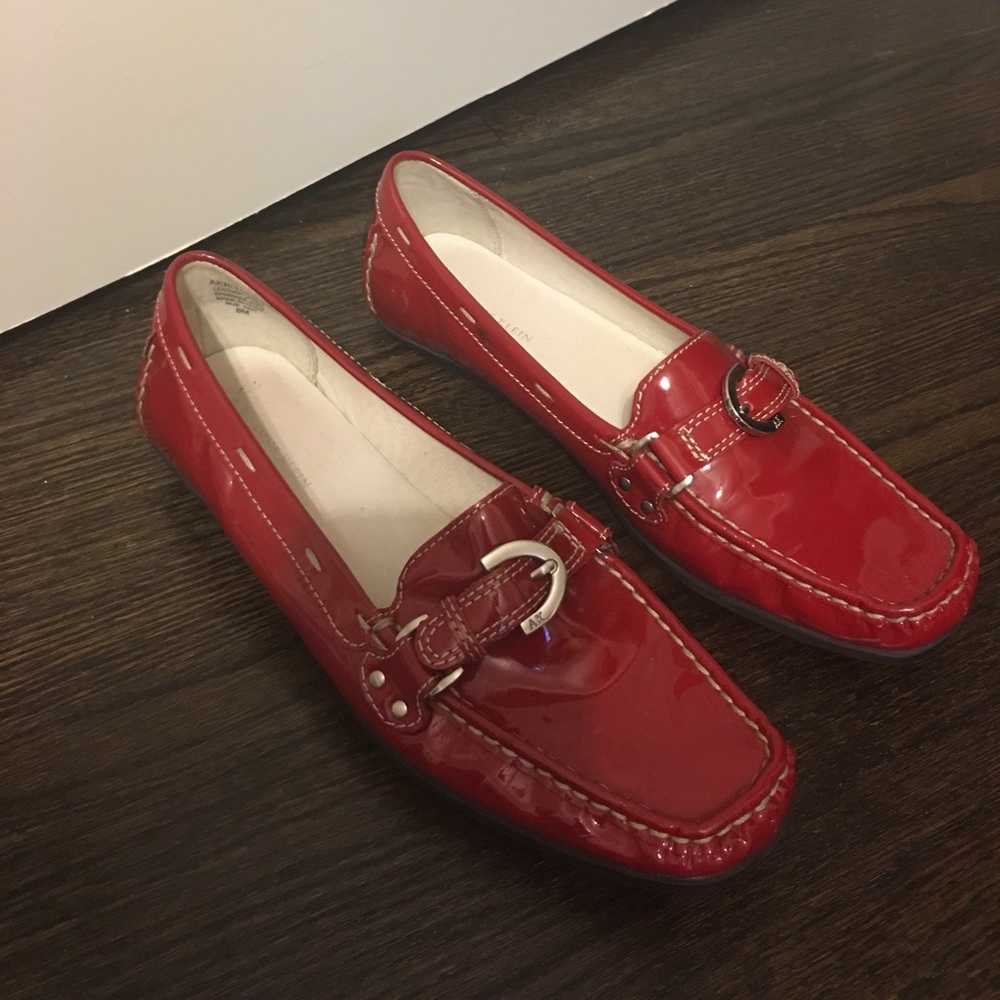 💃🏽Red AK Anne Klein Patent Leather Loafer-8.5M