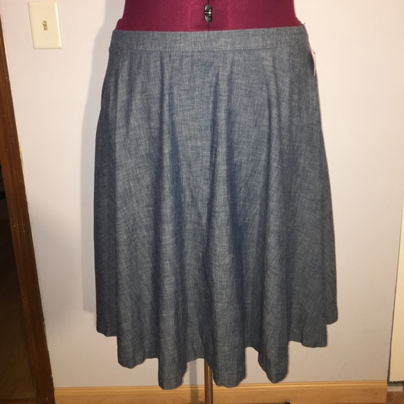 Lane Bryant Dresses & Skirts - Lane Bryant Chambray Circle Skirt size 26