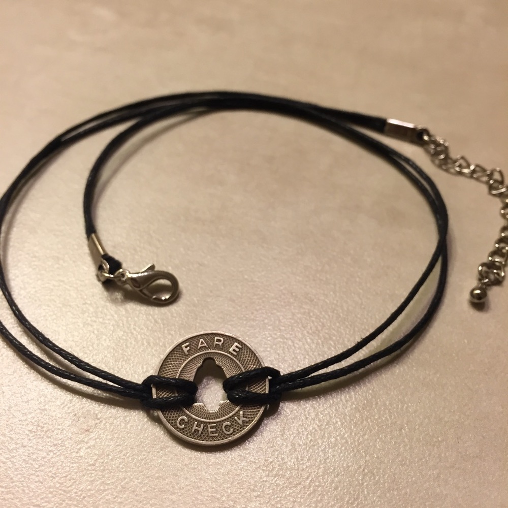 Pennsylvania VINTAGE TRANSIT TOKEN CHOKER!